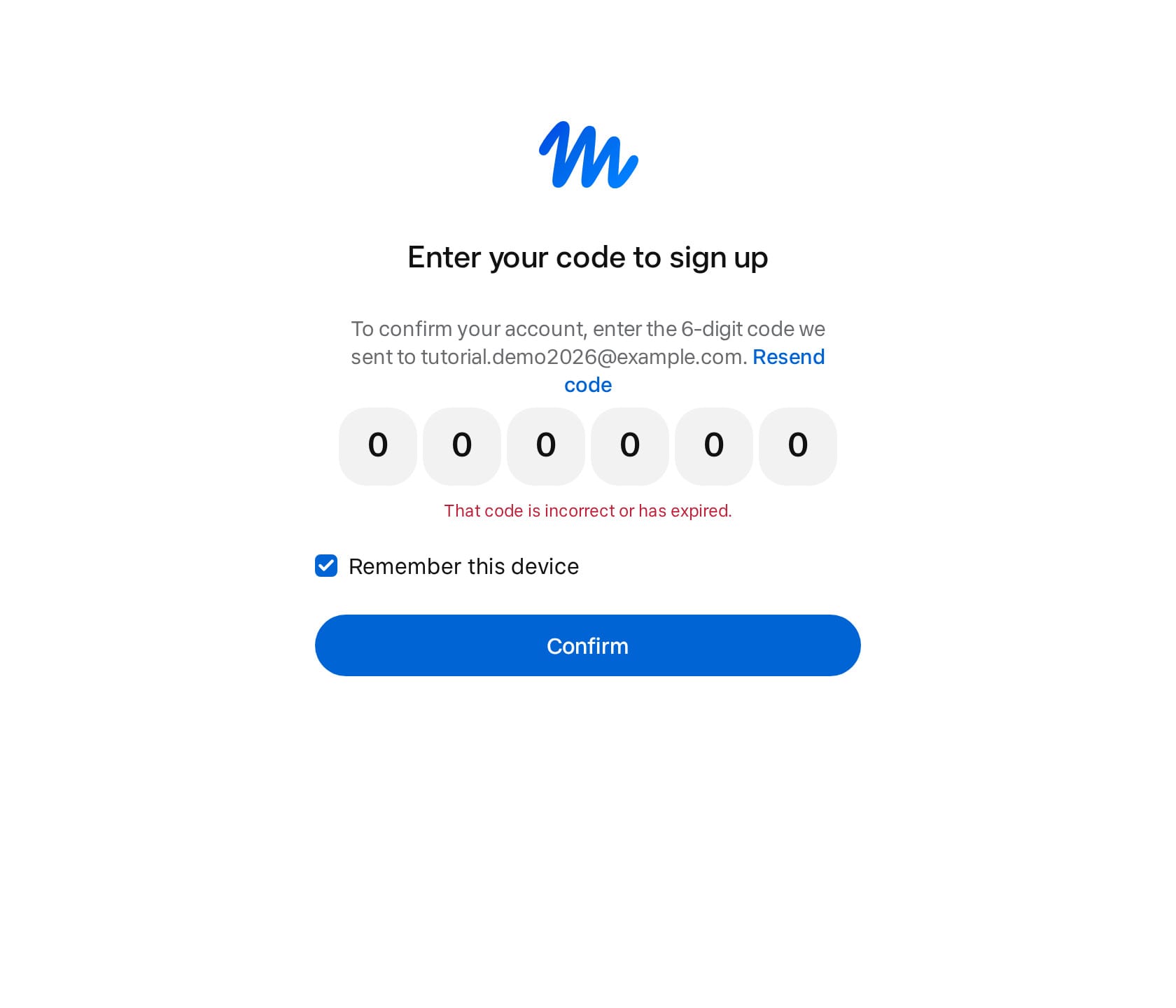 Muse 验证码错误提示